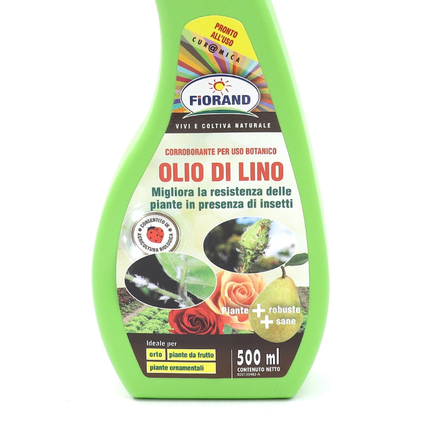 OLIO VEGETALE DI LINO IN CONFEZIONE TRIGGER DA 500 ML