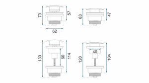Tappo Per Lavabo Universale Klik-klak Rea Nero Black