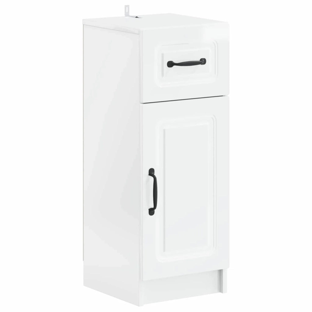 Mobiletto da Bagno UTRECHT Bianco Lucido 30 x 31 x 77 cm 897709