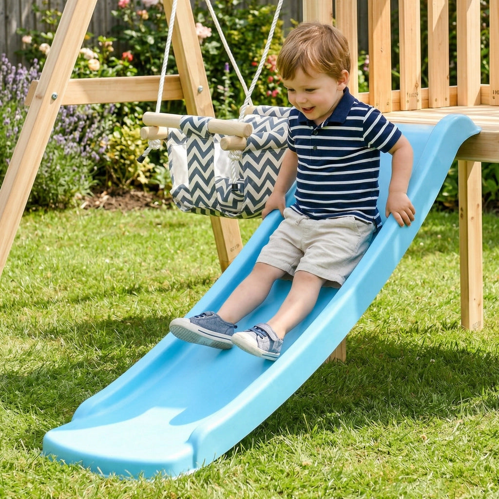 Altalena e Scivolo per Bambini in Legno ¨C zephmum ¨C Legno Naturale