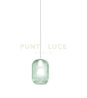 SOSPENSIONE CROMO 5 LUCI TONDA VETRI VERDE 1181CR-S5 T-VE