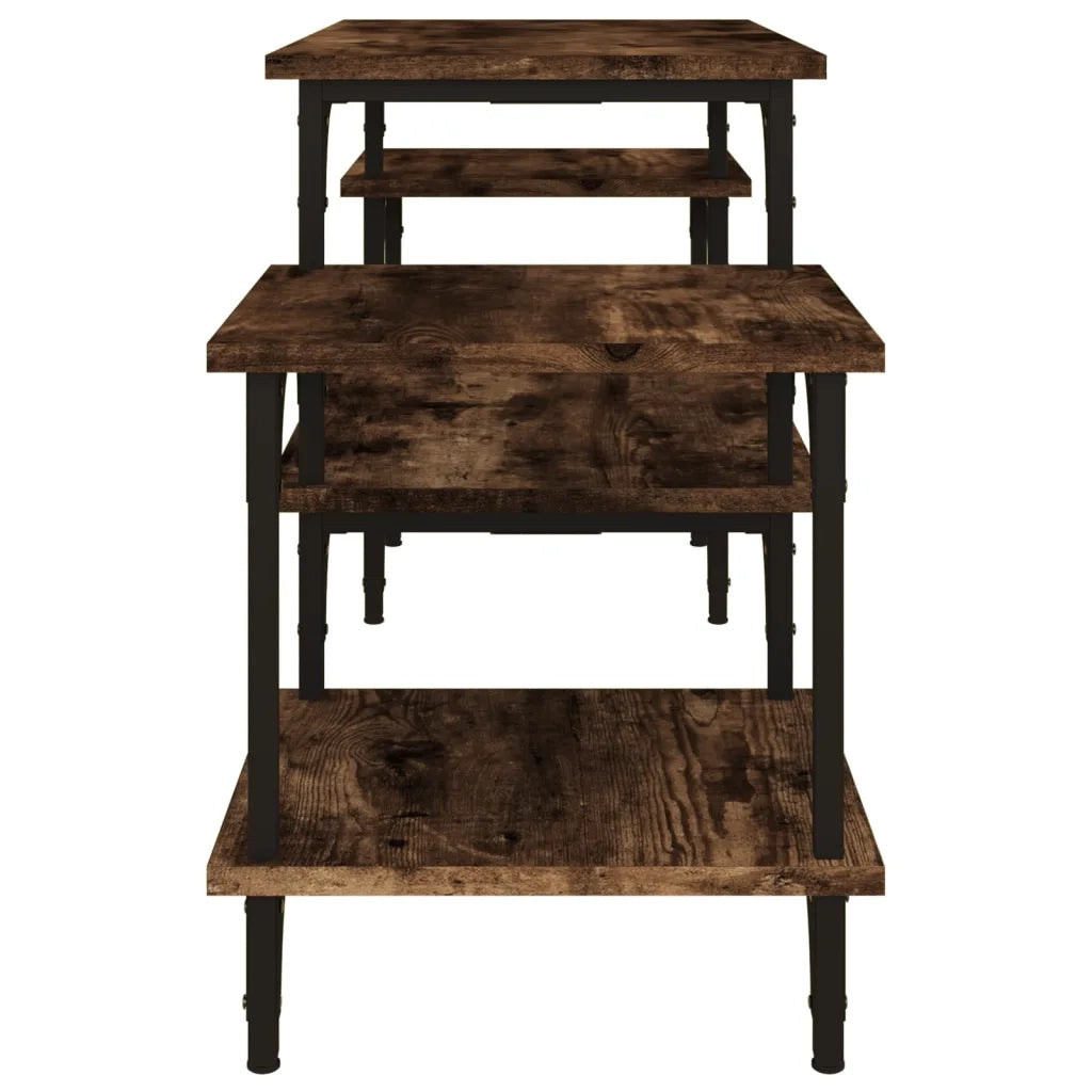 Mobile Porta TV-Mobile per TV-Credenza TV Rovere Fumo 117x35x52 cm in Legno Multistrato