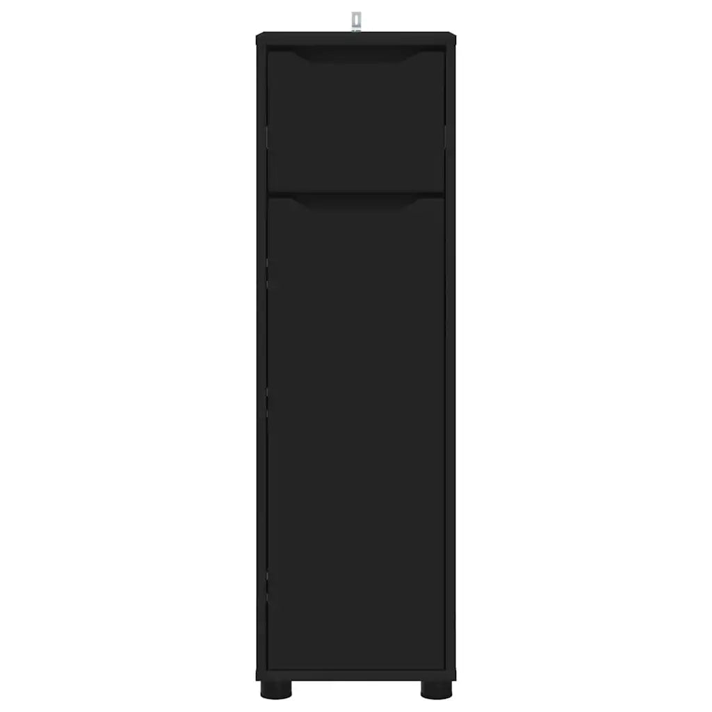 Mobile da Bagno Nero 30,5 x 30 x 101 cm Legno multistrato 888738