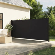 Tenda da Sole Laterale Retrattile Nera 180x300 cm 4004339