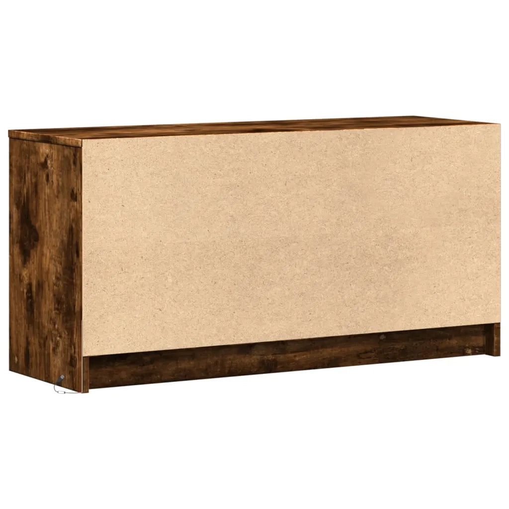 Mobile TV | Armadietto TV | Mobile Porta TV con LED Rovere Fumo 100x34x50 cm in Truciolato