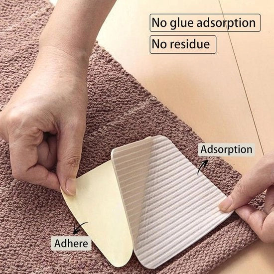 Pads antiscivolo - autofissanti - per tappeto - sostegno tappeto - 4 pezzi