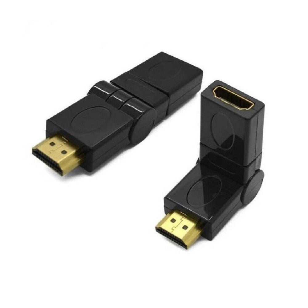 Trade Shop - Adattatore Connettore Da Hdmi Maschio A Hdmi Femmina 360° Gomito Girevole Hdmf-360 -