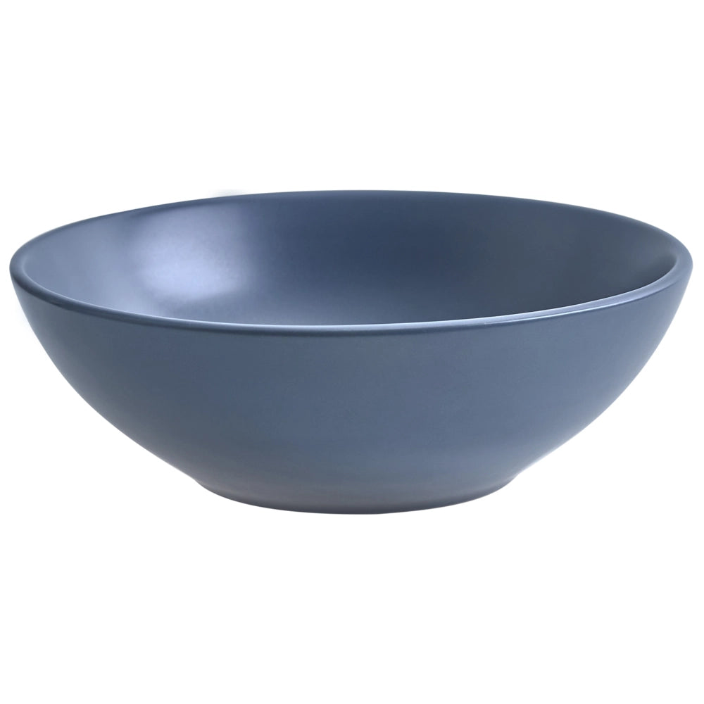 Set di 18 piatti in gres blu con finitura smaltata a mano per 6 persone cucina e sala da pranzo