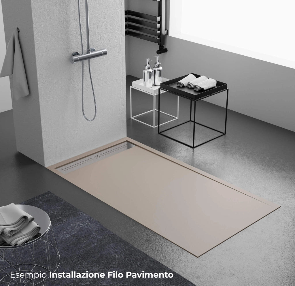 Piatto Doccia 70x170 cm in Pietra Bonussi Trivor Moka
