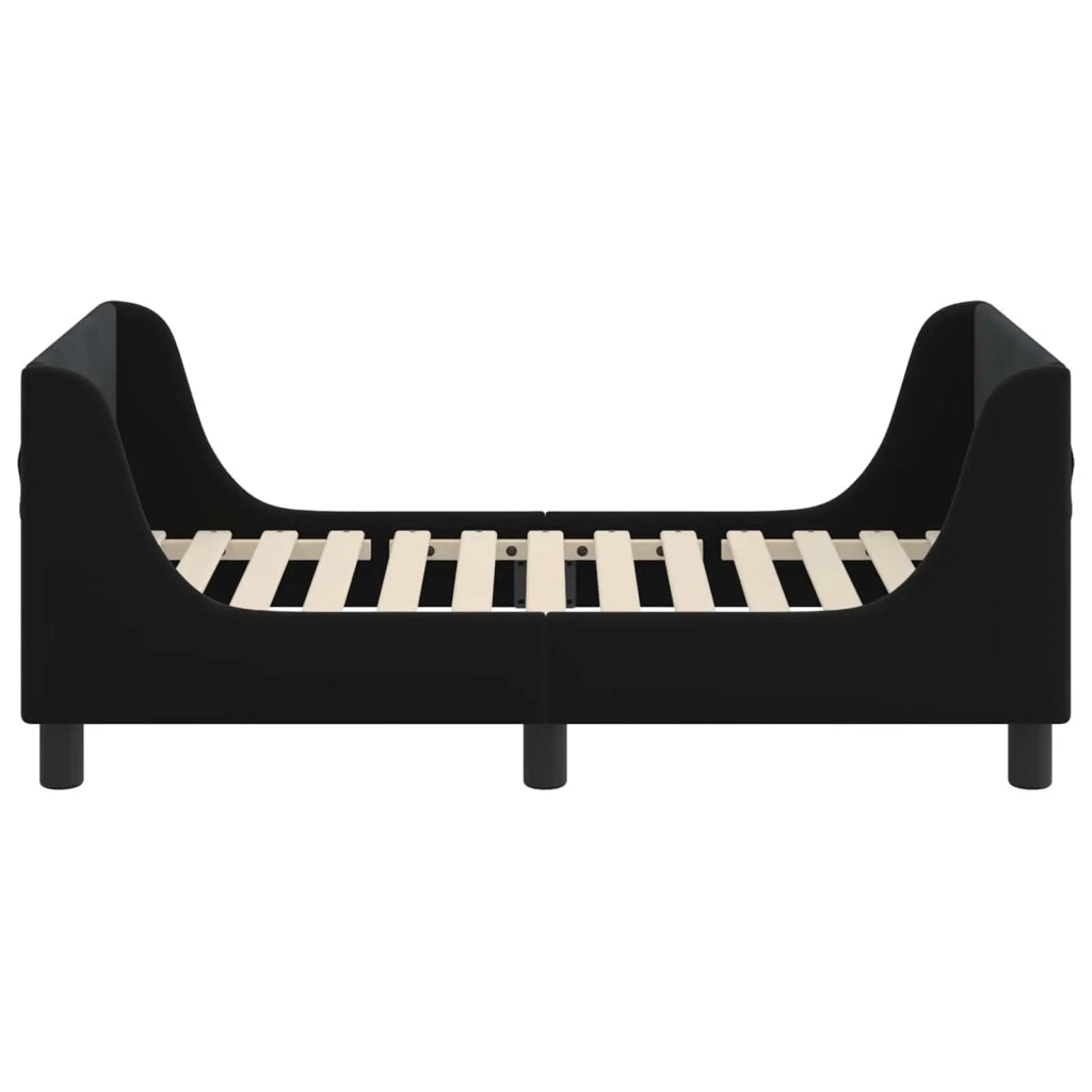 Struttura letto per bambini con testata Nero 70 x 140 cm