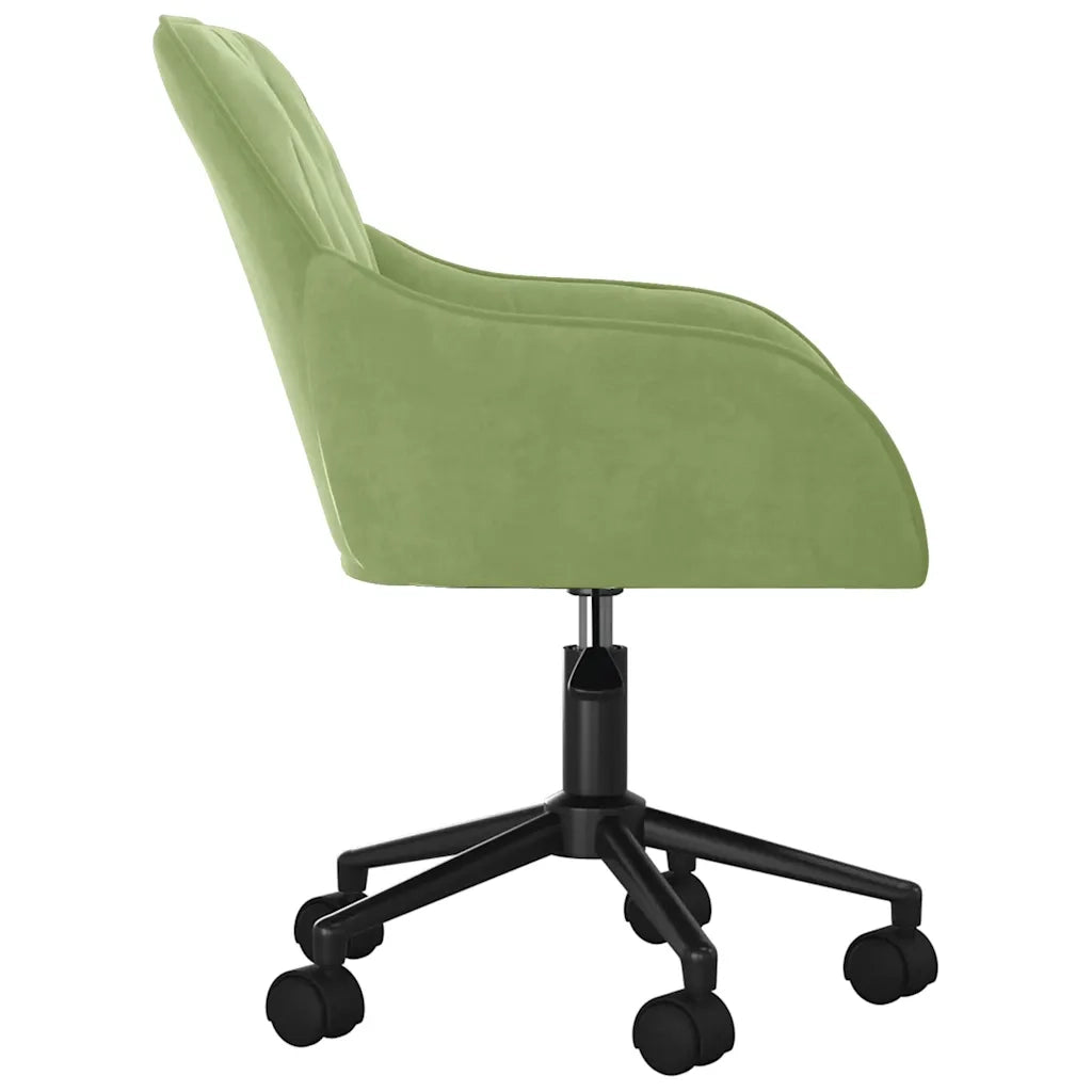 Sedie da Pranzo Girevoli 2 pz Verde Chiaro in Velluto