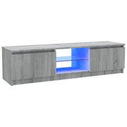 Mobile Porta TV con Luci LED-Credenza TV Grigio Sonoma 120x30x36 cm