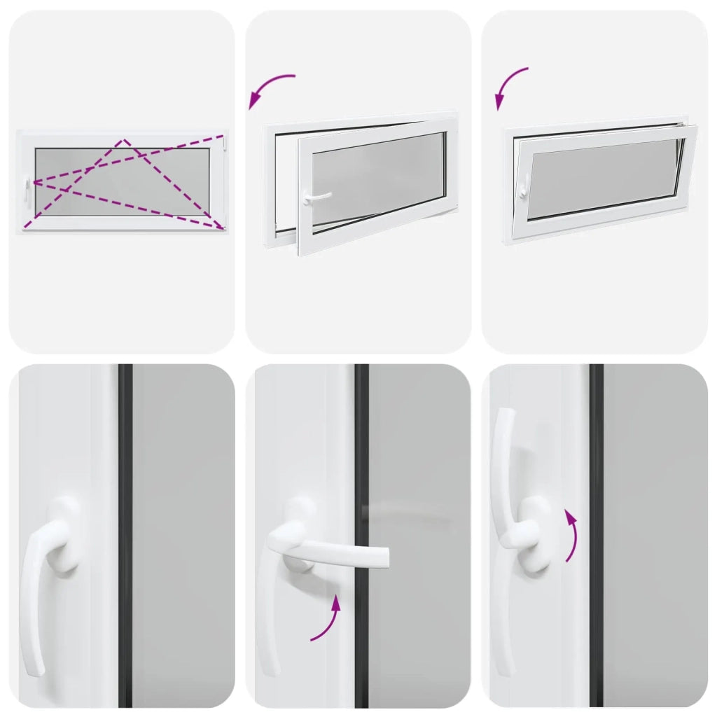 Finestra per Soffitta RISOR 120 x 60 cm PVC e Vetro Bianco CFW3912543