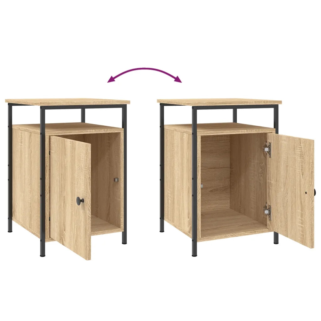 Comodini 2 pz Rovere Sonoma 40x42x60 cm in Legno Multistrato 825866