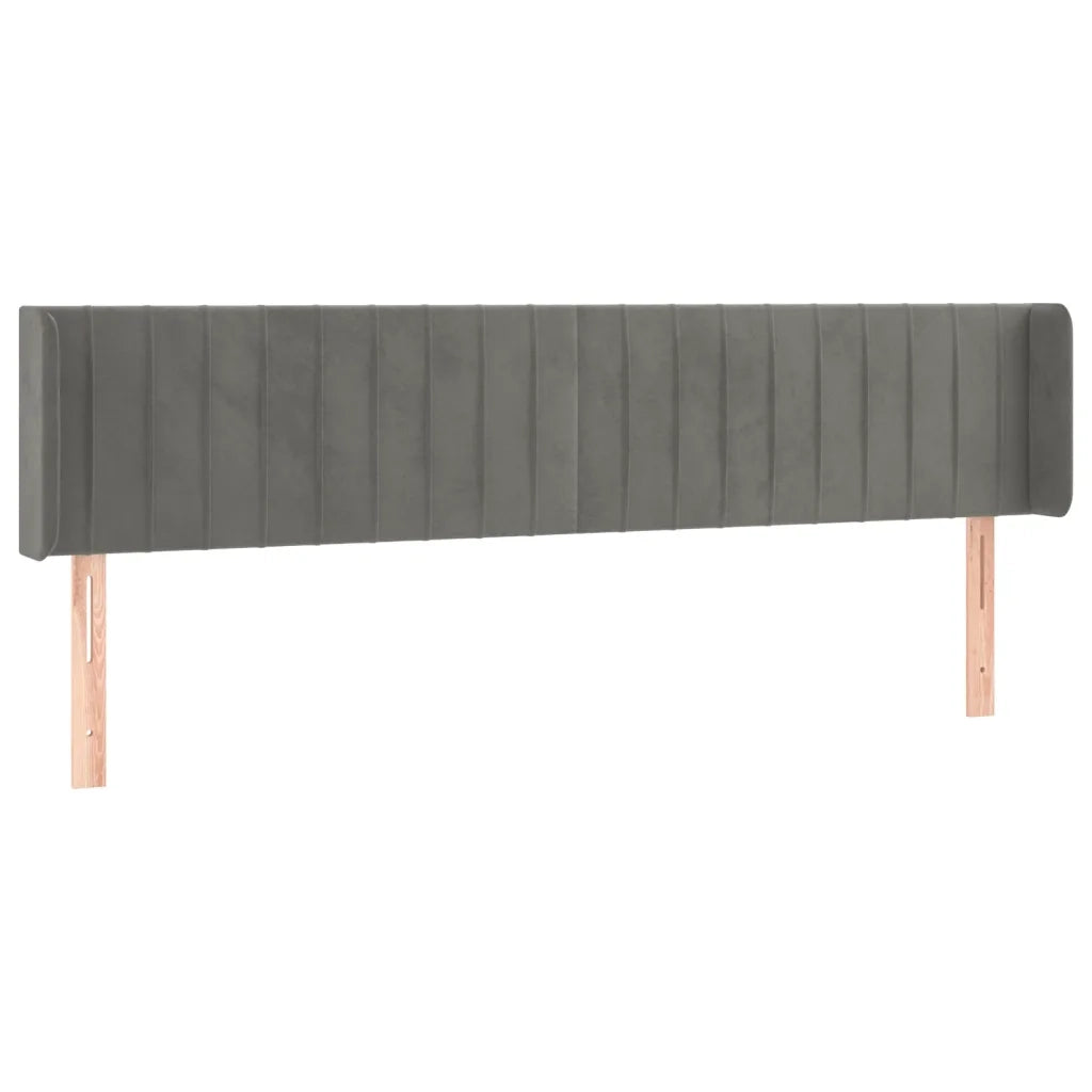 Testiera | Testata a LED Grigio Chiaro 183x16x78/88 cm in Velluto