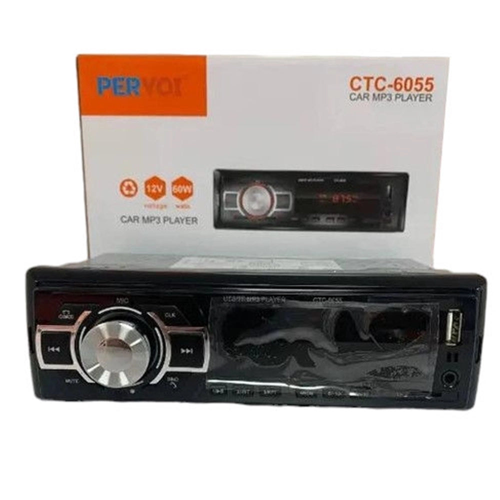 Trade Shop - Autoradio Ctc-6055 Bluetooth 4x60w 12v Radio Fm Lettore Mp3 Musica Aux/sd Slot Usb -