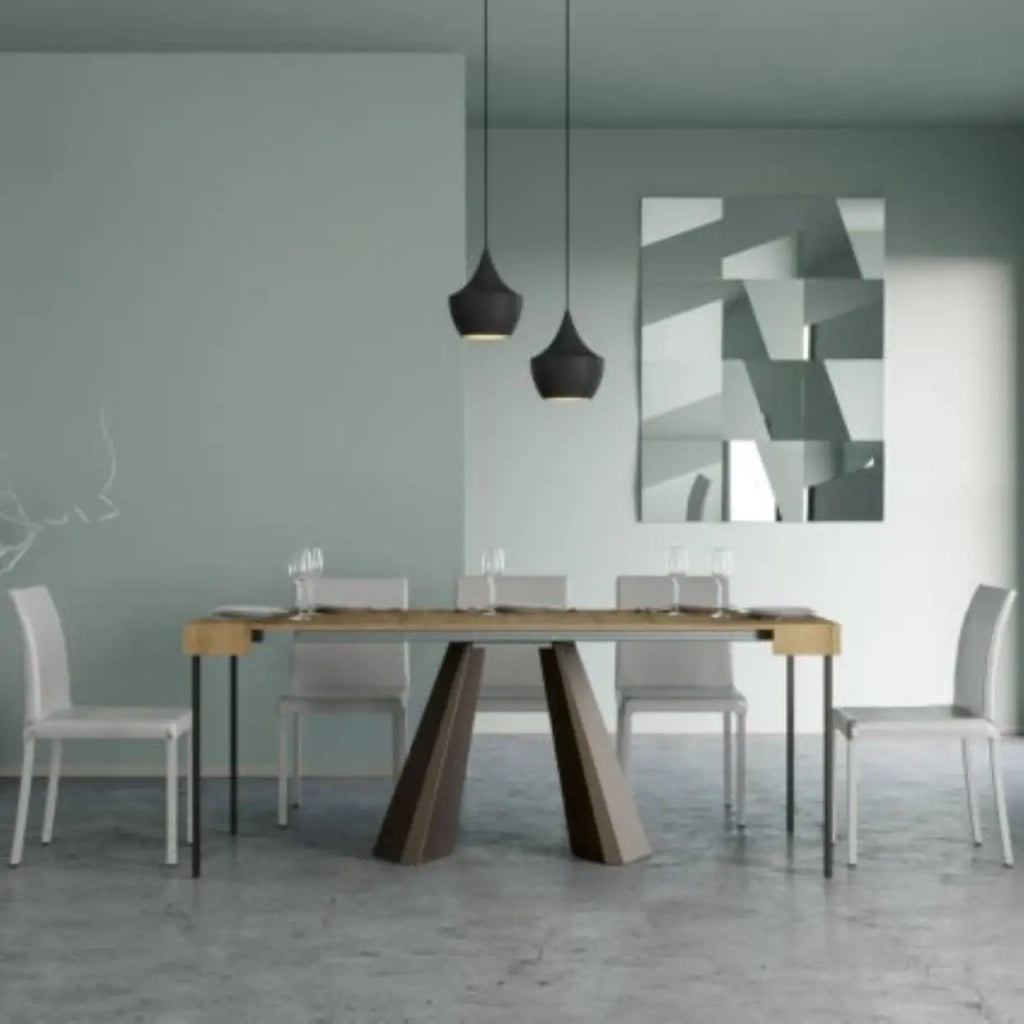 Consolle allungabile 90x40/300 cm Diamante quercia natura telaio orso