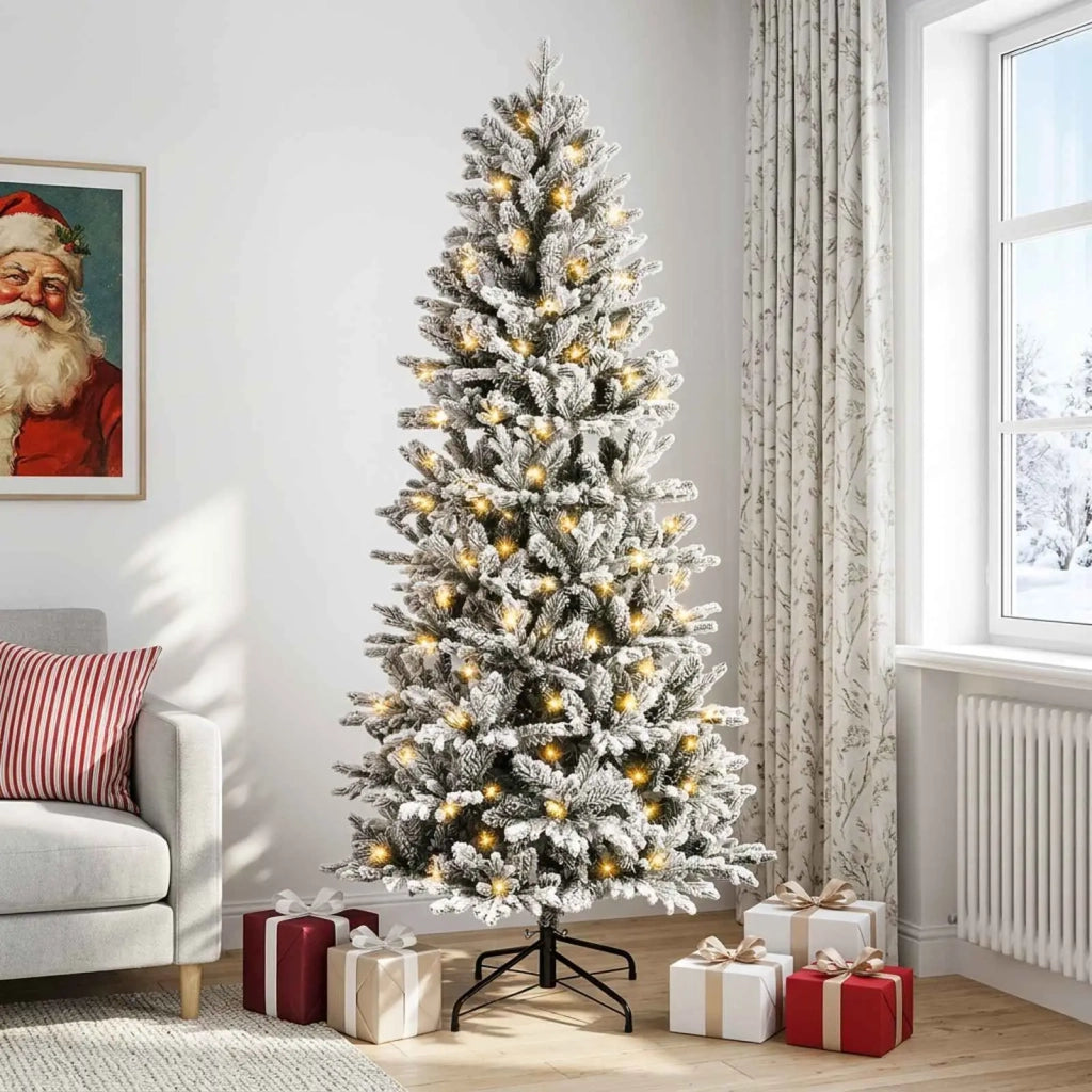 Albero di Natale Artificiale con Rami Pieghevoli 240 cm 300 LED 3466245