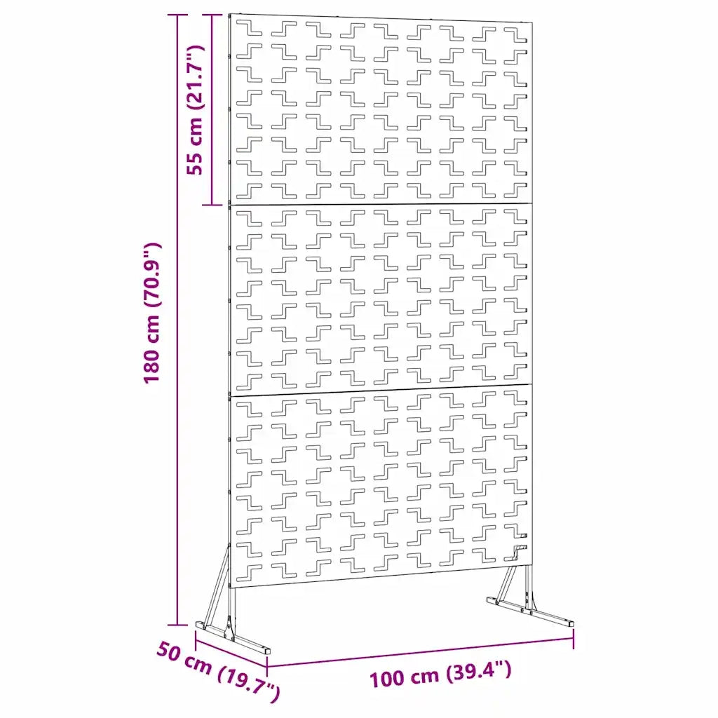 Schermo per Privacy Oliva 100 x 50 x 180 cm Acciaio CFW3316723