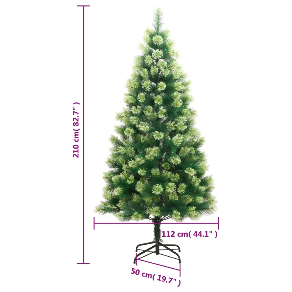 Albero di Natale | Decorazioni natalizie Artificiale Incernierato con Base 210 cm