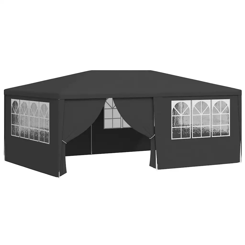 Gazebo Professionale con Pareti 4x6 m Antracite 90 g/m² 48537