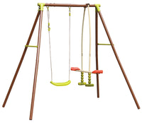 Altalena da Giardino 3 Posti 195x153x195 cm con Cavallina