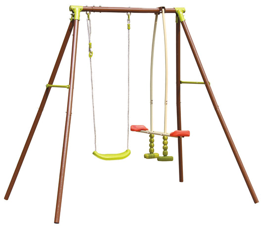 Altalena da Giardino 3 Posti 195x153x195 cm con Cavallina