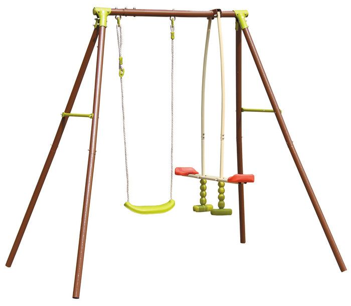 Altalena da Giardino 3 Posti 195x153x195 cm con Cavallina