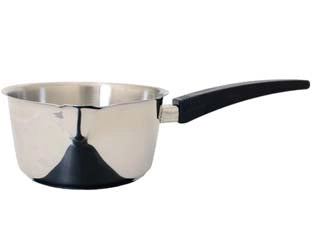 CASSERUOLA INOX CONICA MANICO IN BACHELITE  ø cm 16