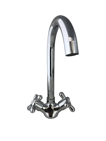 Rubinetto per cucina o bagno con maniglie a stella stile retrò vintage