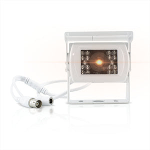 Telecamera Retromarcia per Furgoni e Camper 18 Led Infrarossi Retrocamera Bianco