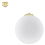 Lampada a sospensione Franco 40 cm oro/vetro Pure Lume