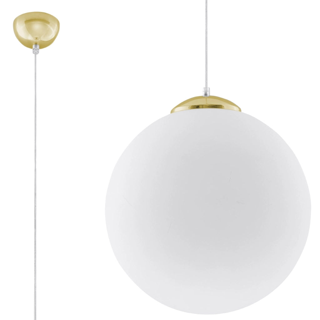 Lampada a sospensione Franco 40 cm oro/vetro Pure Lume