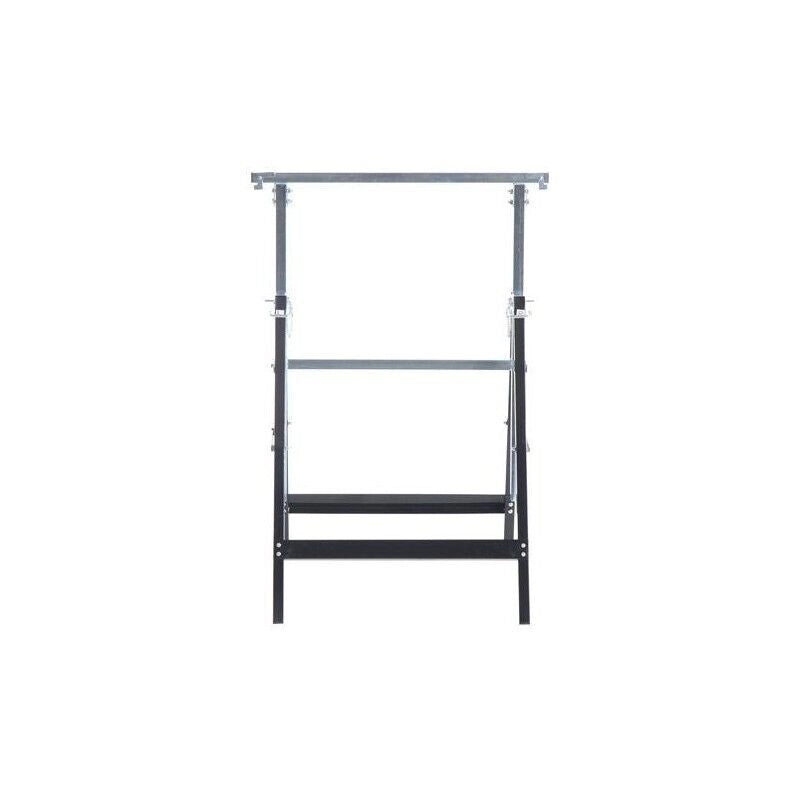 SET 2 CAVALLETTI DA LAVORO PIEGHEVOLI TELESCOPICI ALTEZZA REGOLABILE IN TUBI D’ACCIAIO