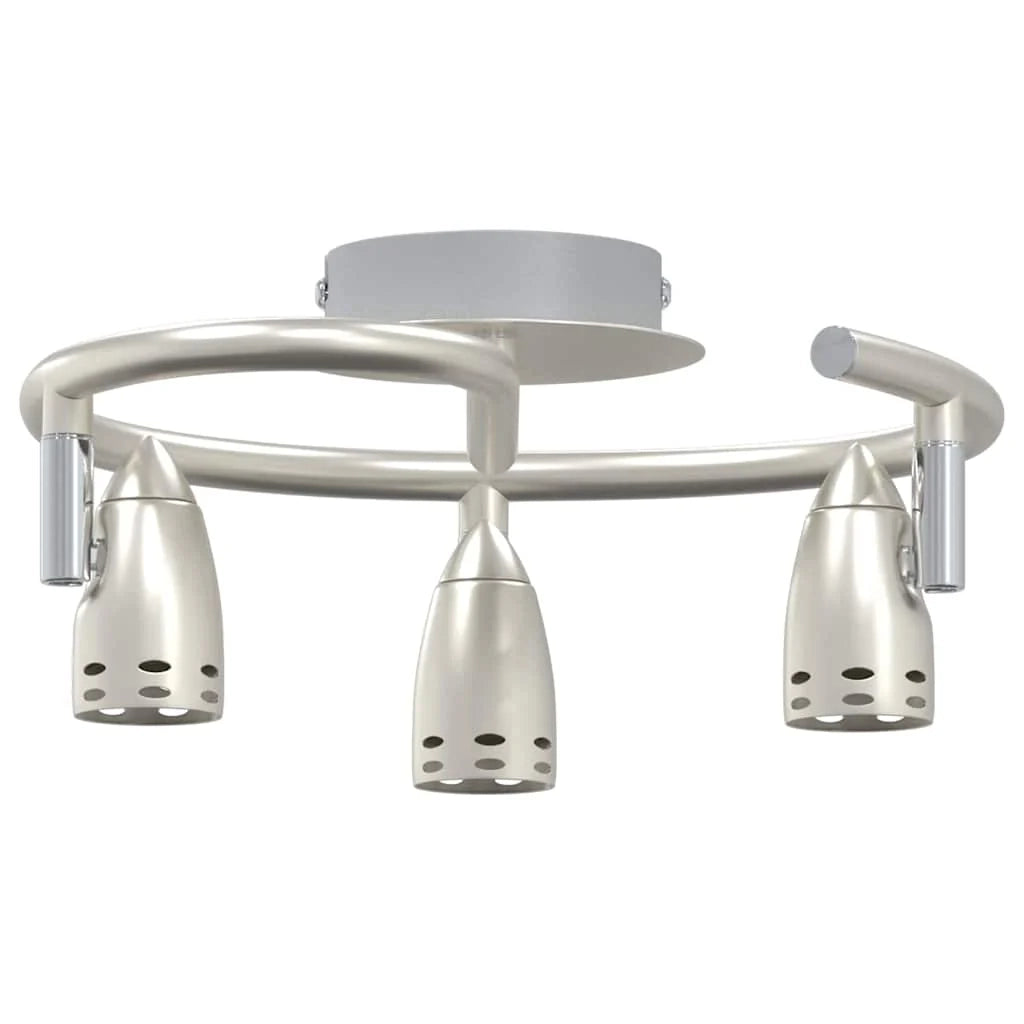 Faretto da soffitto moderno 27 x 10 x 12 cm illuminazione rotante e concentrata stile minimalista metallo nichelato 02_0058325