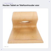 Supporto per Tablet Bifacciale - Mobili Telefono Standard - Legno di Nocciolo - Posizione Visiva Regolabile - Antiscivolo - Design Unico - Supporto per Tablet Bifacciale