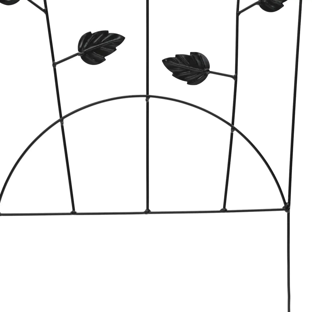 Recinzione per Giardino 3 pz Nero 110,5 x 42,5 cm Acciaio CFW4952661