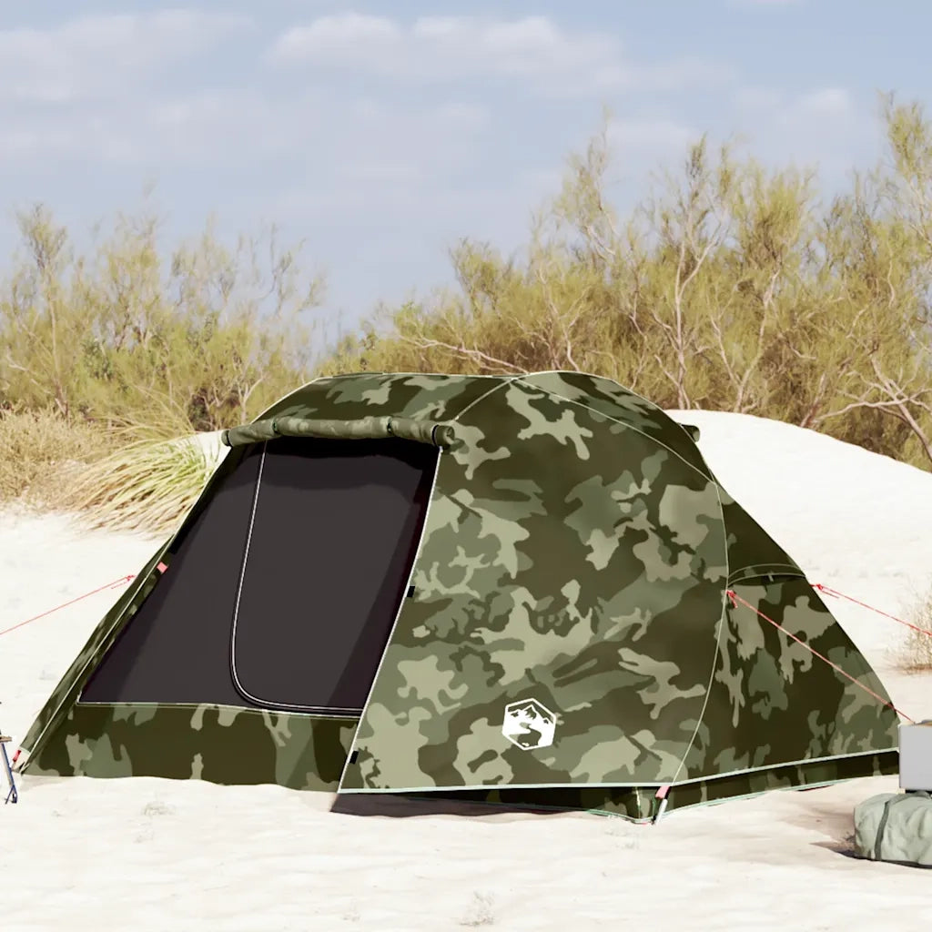 vidaXL Tenda da Pesca per 5 Persone Mimetica Impermeabile