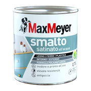 MAX SMALTO ALLACQUA POLIURETANICO SATINATO LT.0,750 NERO- 1,0 pz
