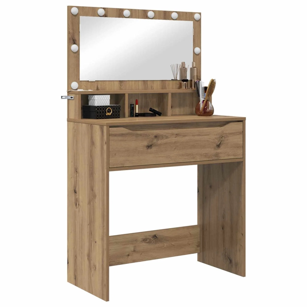 Tavoli da Trucco per Camera da Letto Rovere artigianale 888976