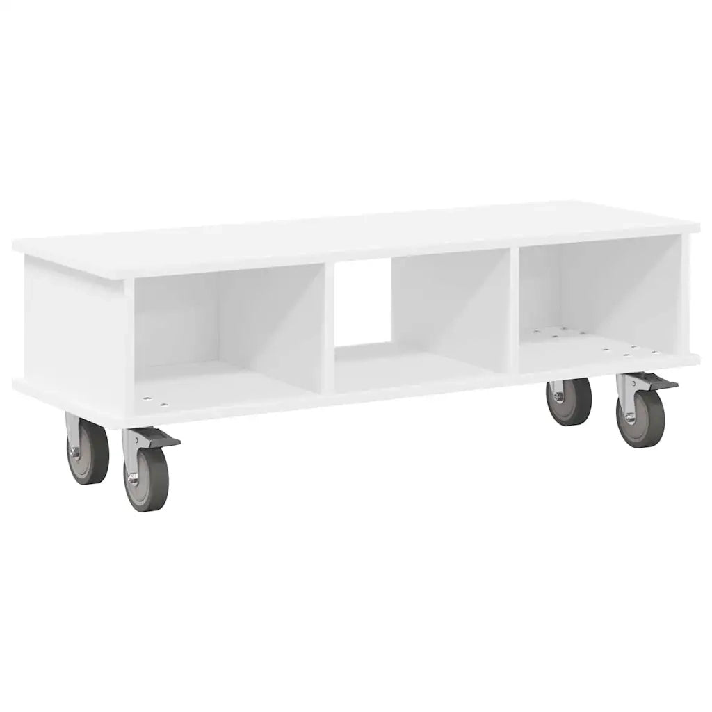 Supporto TV-Credenza per TV-Mobile TV Bianco 100 x 35 x 35 cm Legno multistrato