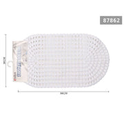 Trade Shop - Tappeto Antiscivolo Ovale Diamante Bianco Per Vasca Bagno Doccia 36 X 66cm 87862 -