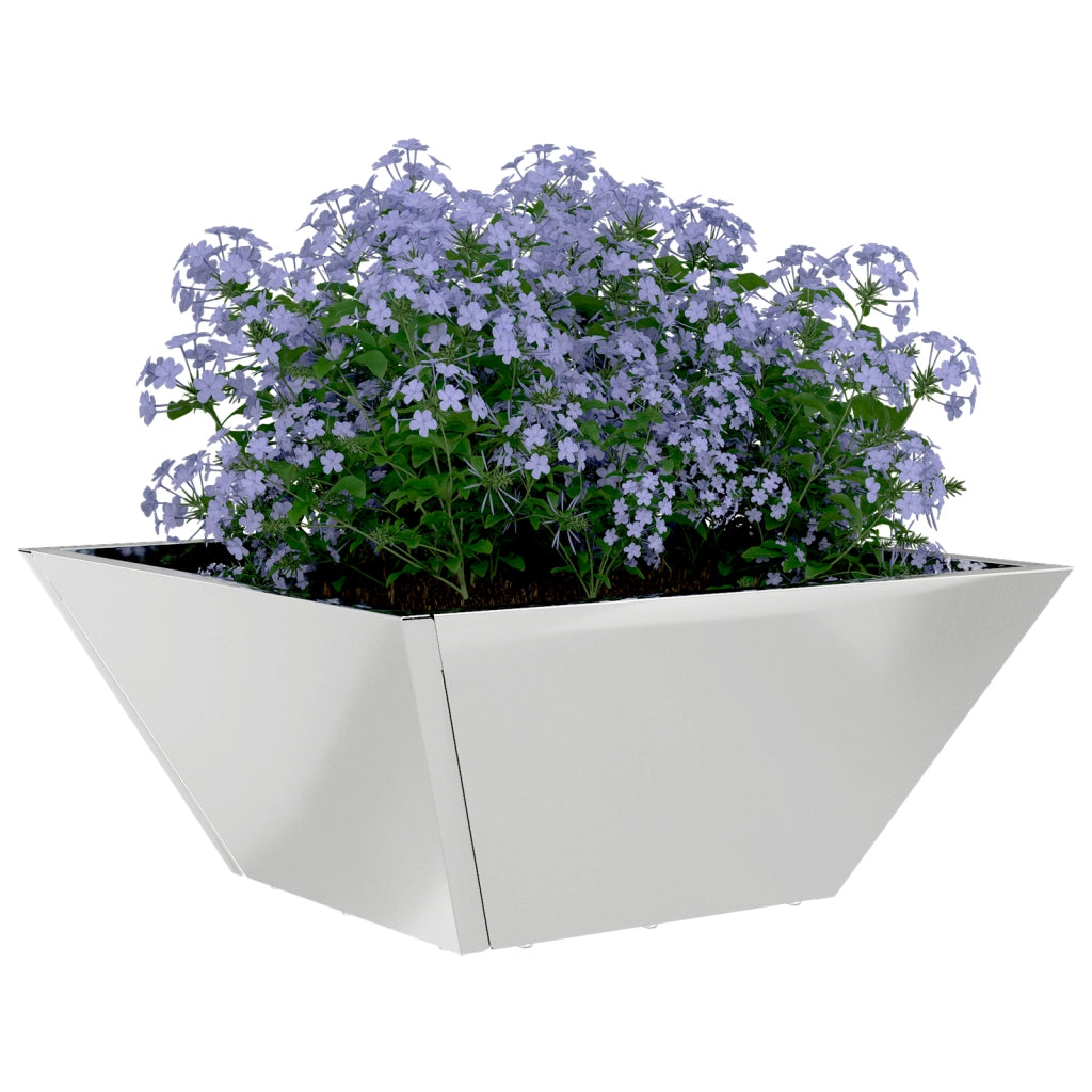Vaso in Metallo Acciaio zincato 35 x 35 x 15 cm Vasi Vaso