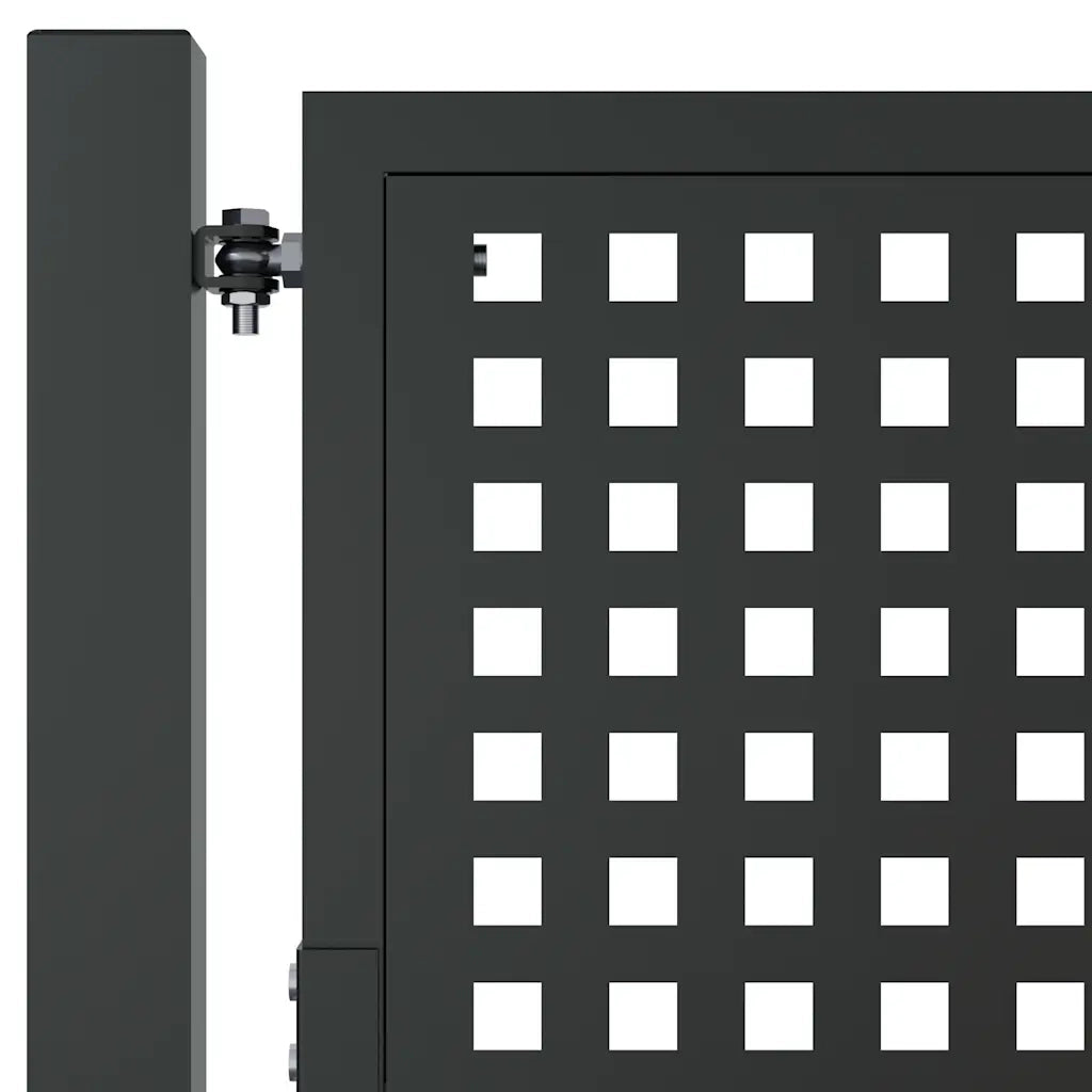 Cancello da Giardino Antracite 100x200 cm in Acciaio 154564