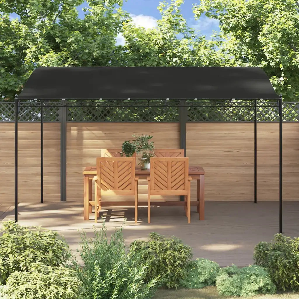 Tettoia Antracite 4x3 m 180 g/mÂ² Tessuto e Acciaiocod mxl 73226