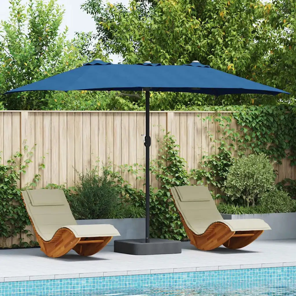 Ombrello | Parasol da giardino Azzurro 385 x 209 x 244 cm