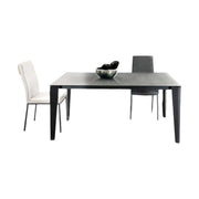 Tavolo in vetro grigio grafite allungabile misura l.160 p.90 h.77 (1601) - Mobili 2G