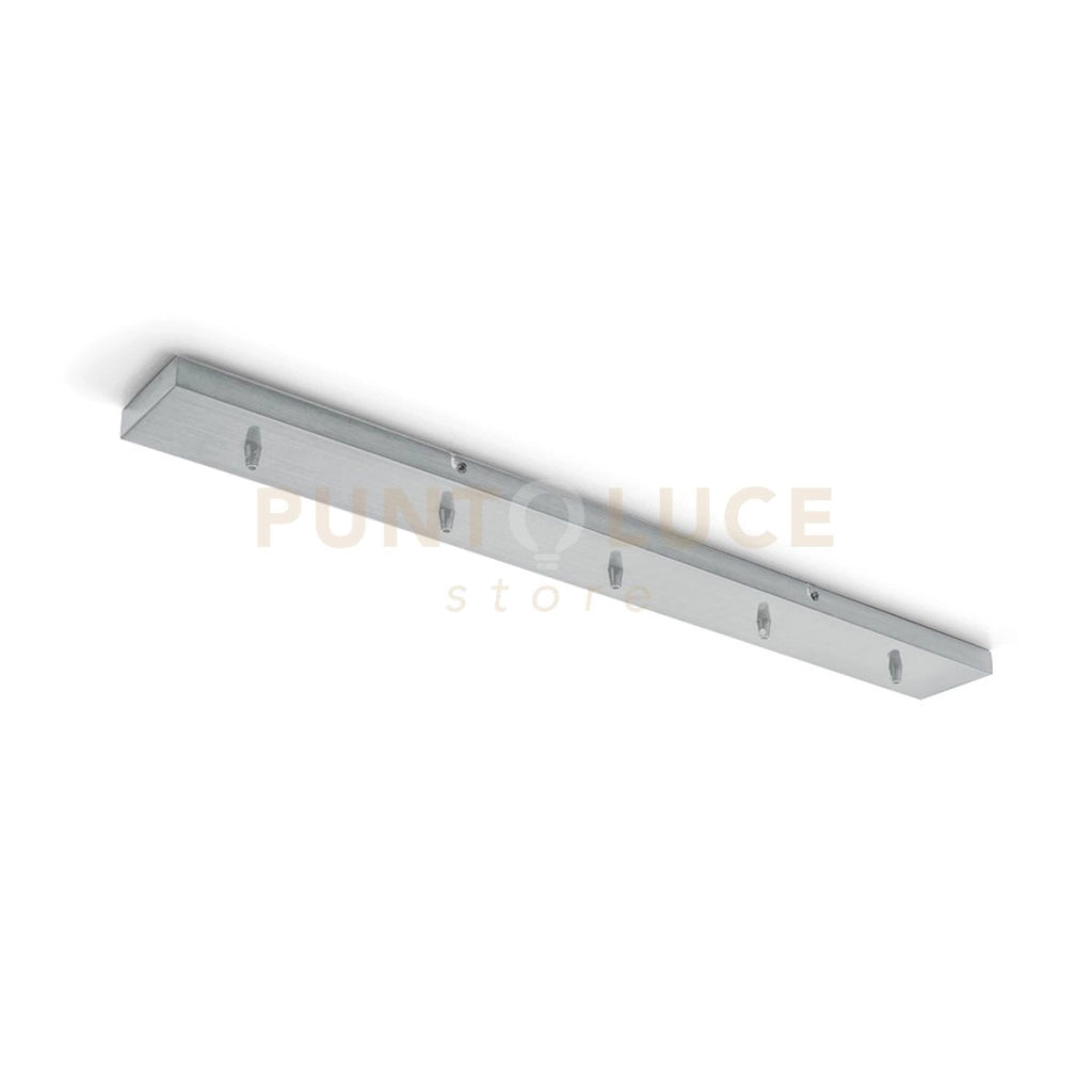 GSOB25- ROSONE 5 FORI RETTANGOLARE GRIGIO CEMENTO IN METALLO PIU' ACCESSORI INCLUSI 90CM