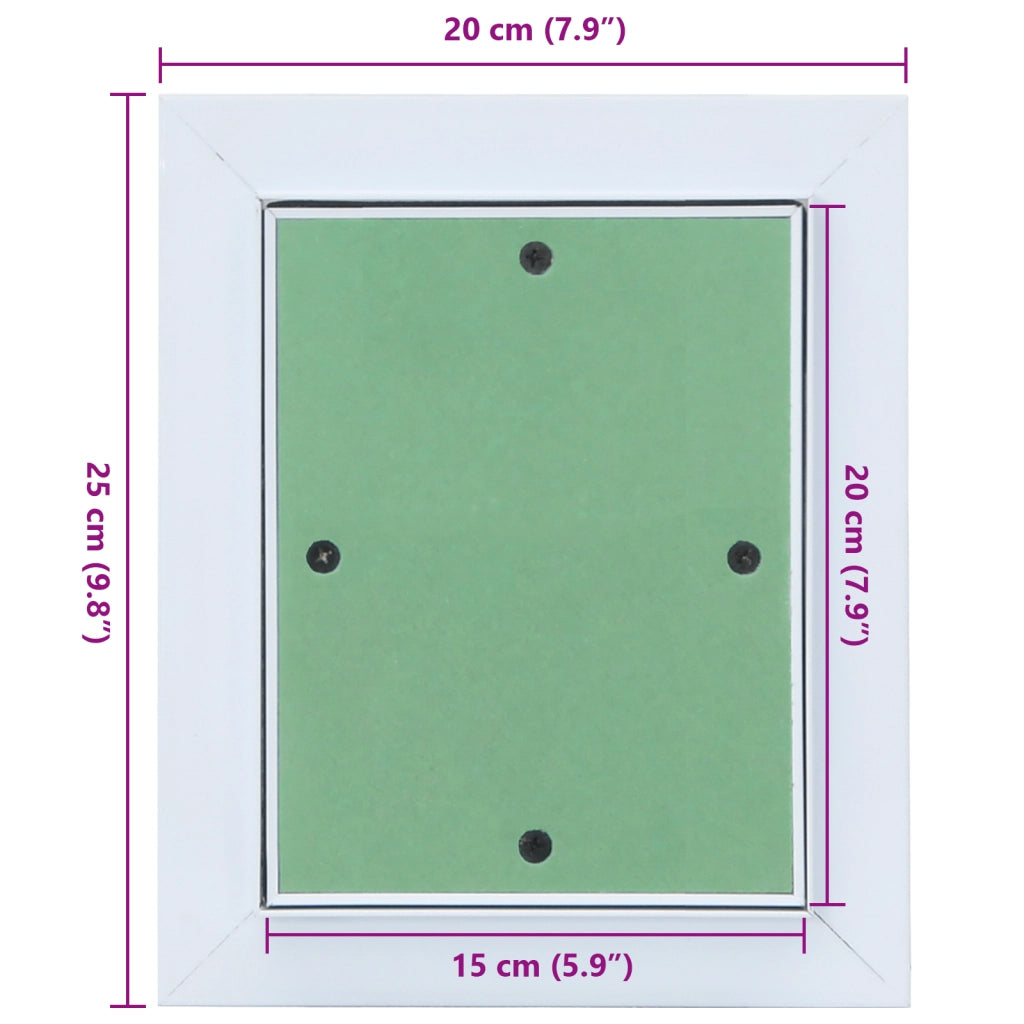 Pannello di accesso  in alluminio e cartongesso 150x200 mm