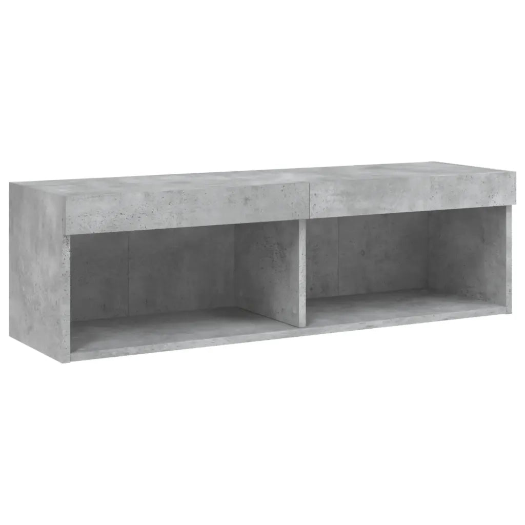 Mobili TV a Muro con LED 6pz Grigio Cemento Legno Multistrato 3216707